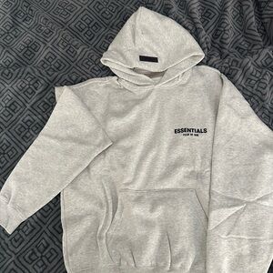 Essentials Light Gray Hoodie Sweater